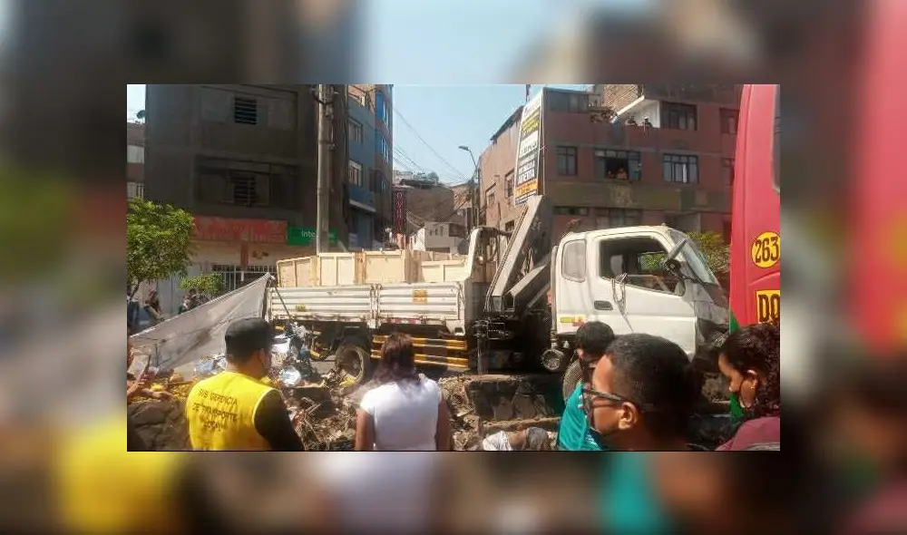 Tres personas quedaron heridas. Foto: Municipalidad del Agustino