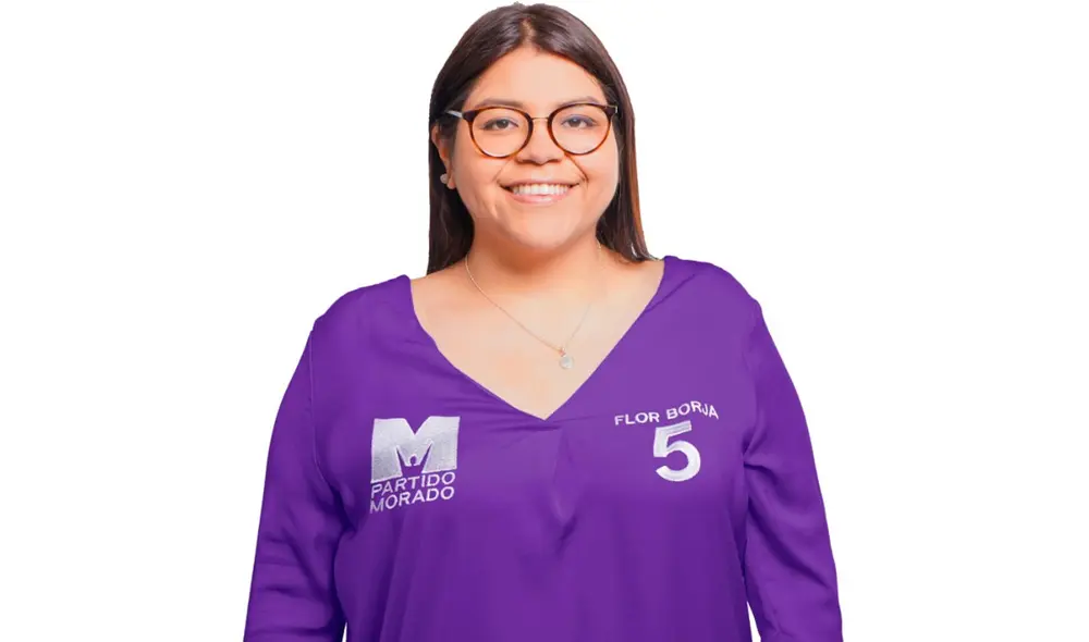 Borja postula con el número 5 en la lista parlamentaria del Partido Morado. Foto: difusión