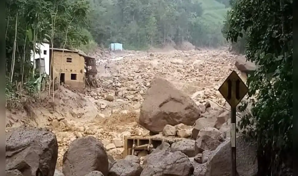 Aluvión arrasó con viviendas en Canchaque. Foto: La República.