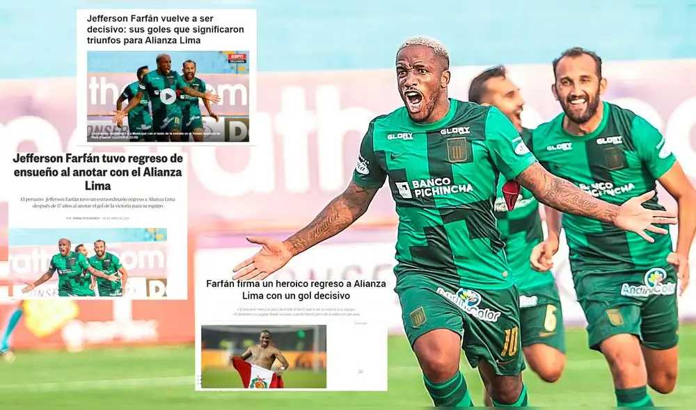 Jefferson Farfán marcó su gol 35 con los blanquiazules. Foto: Liga de Fútbol Profesional Jefferson Farfán marcó su gol 35 con los blanquiazules. Foto: Liga de Fútbol Profesional