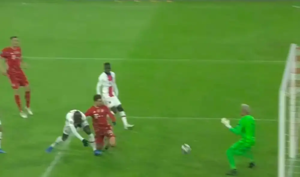 Keylor Navas evitó el empate del Bayern por Champions League. Foto: captura ESPN Keylor Navas evitó el empate del Bayern por Champions League. Foto: captura ESPN