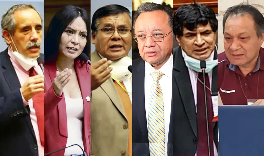 Burga, Tocto, Pichilingue, Bajonero y Alonzo votaron a favor que se consulte a la Comisión de Constitución si se debía reemplazar a Alarcón. Foto: composición/La República y difusión