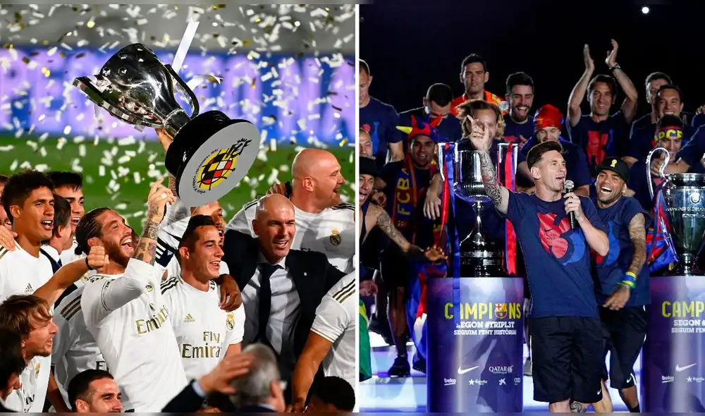 Real Madrid tiene más títulos que Barcelona en Ligas y competiciones Europeas. Foto: EFE