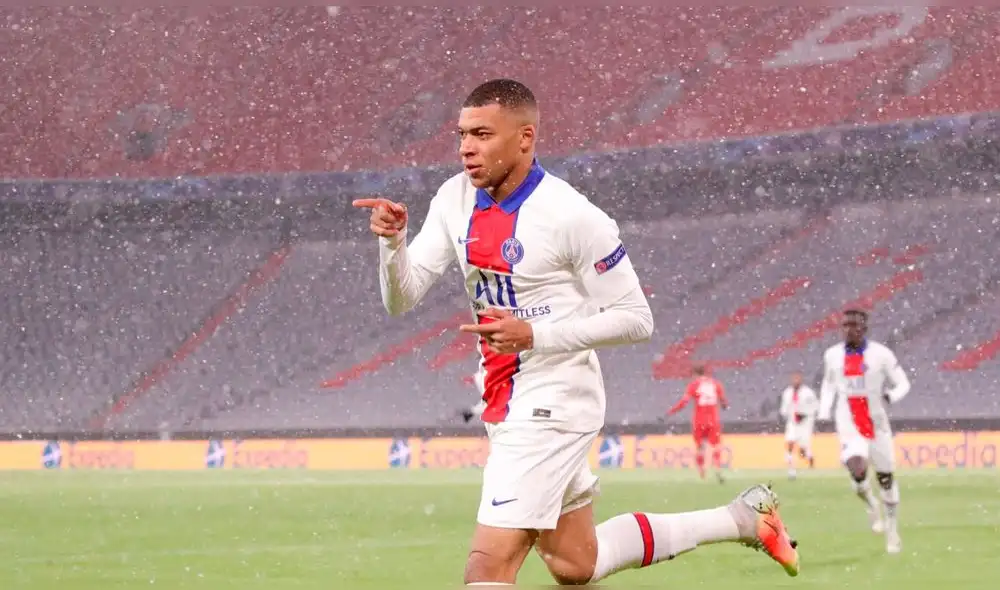 Mbappé anotó un doblete en la victoria del PSG sobre el Bayern. Foto: prensa PSG Mbappé anotó un doblete en la victoria del PSG sobre el Bayern. Foto: prensa PSG