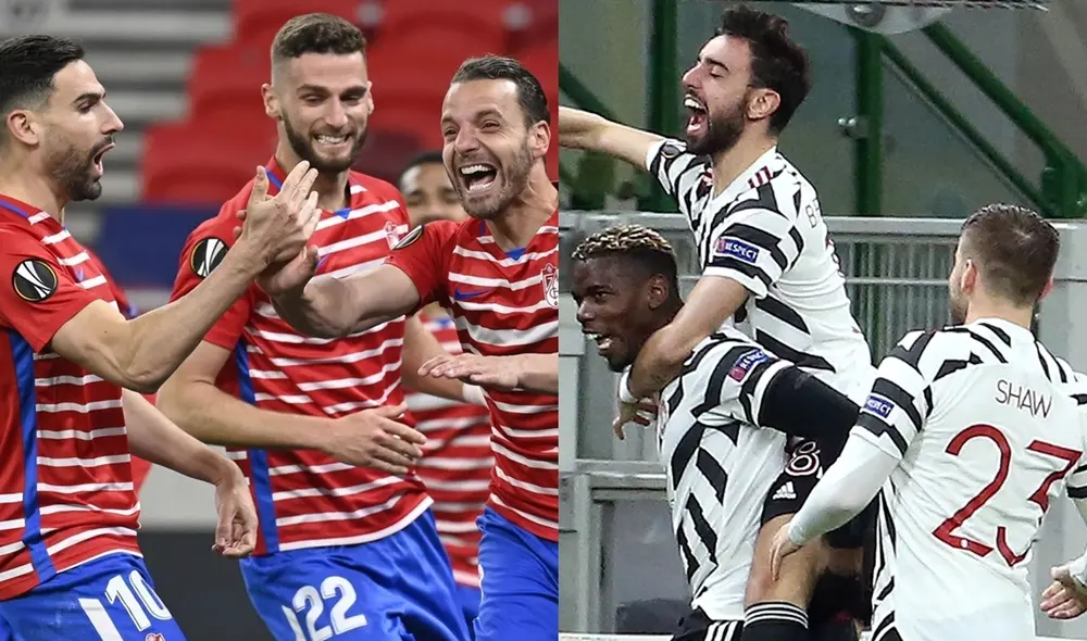 Granada y Manchester United buscarán asegurar su pase a la semifinal de la Europa League. Foto: Composición GLR/EFE
