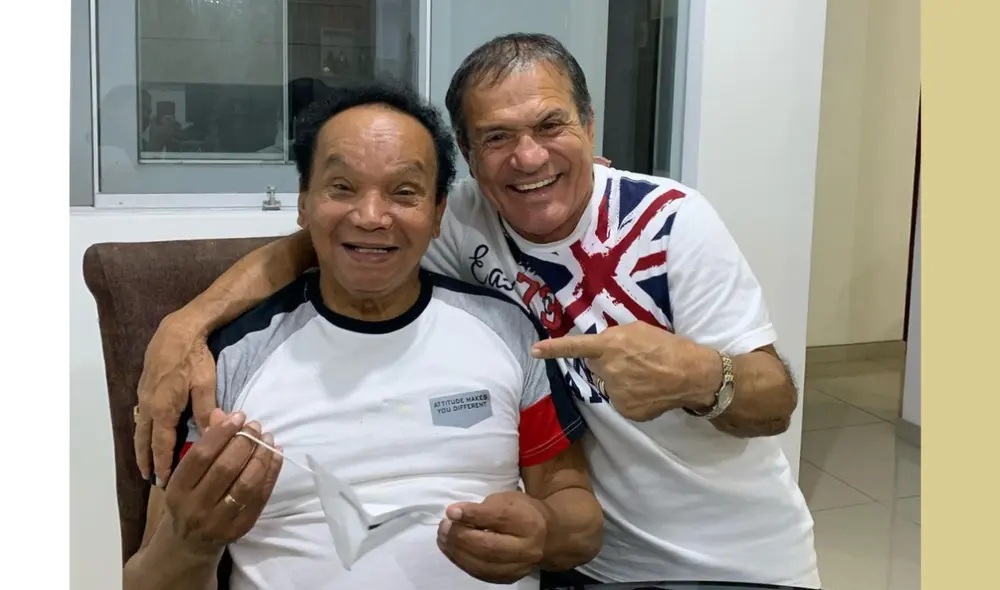 Melcochita y Miguel Barraza comparten una amistad de décadas. Foto: Melcochita/Instagram