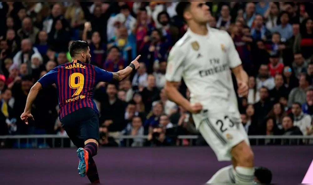 Luis Suárez celebrando uno de los tantos goles que le anotó al Madrid. Foto: EFE Luis Suárez celebrando uno de los tantos goles que le anotó al Madrid. Foto: EFE