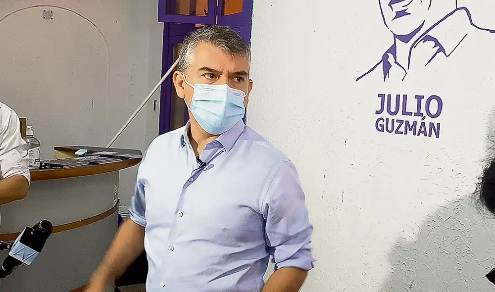 Julio Guzmán postula a la presidencia por el Partido Morado en las próximas elecciones generales del 11 de abril de 2021. Foto: URPI-GLR Julio Guzmán postula a la presidencia por el Partido Morado en las próximas elecciones generales del 11 de abril de 2021. Foto: URPI-GLR