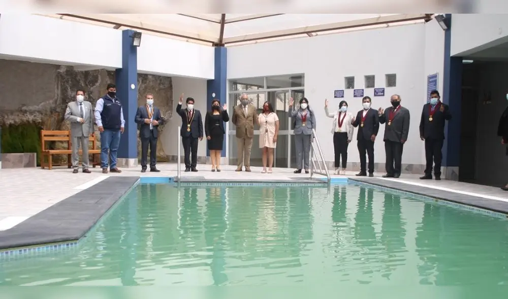 Autoridades del distrito realizaron una ceremonia el último viernes para la entrega de las instalaciones. Foto: Municipalidad de Yura