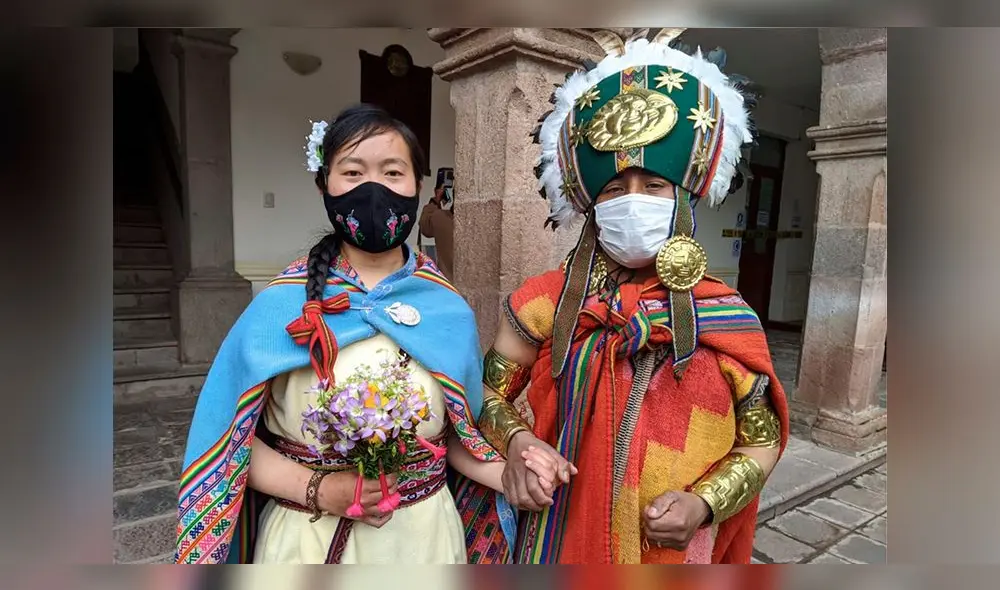 Novios sellaron la historia de amor que iniciaron hace unos años, en la ciudad de Cusco. Foto: difusión