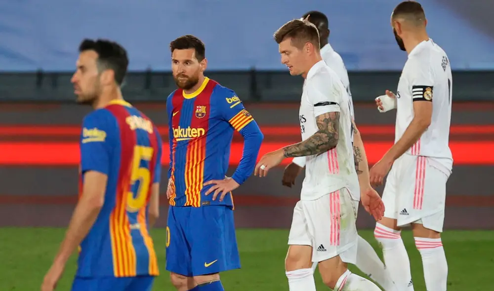 Real Madrid y FC Barcelona juegan por la jornada 30 de LaLiga Santander. Foto: EFE