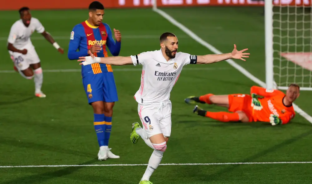 Real Madrid y FC Barcelona juegan por la jornada 30 de LaLiga Santander. Foto: EFE