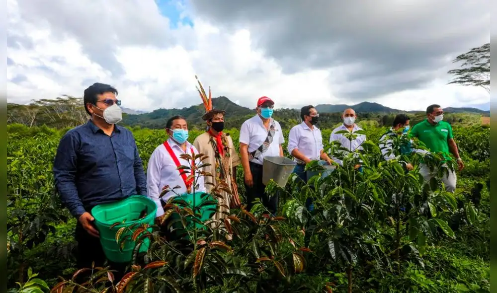 El ministro Tenorio pidió a la municipalidad de Chanchamayo a poder incrementar de 150 a 300 el número de centros demostrativos. Foto: Midagri