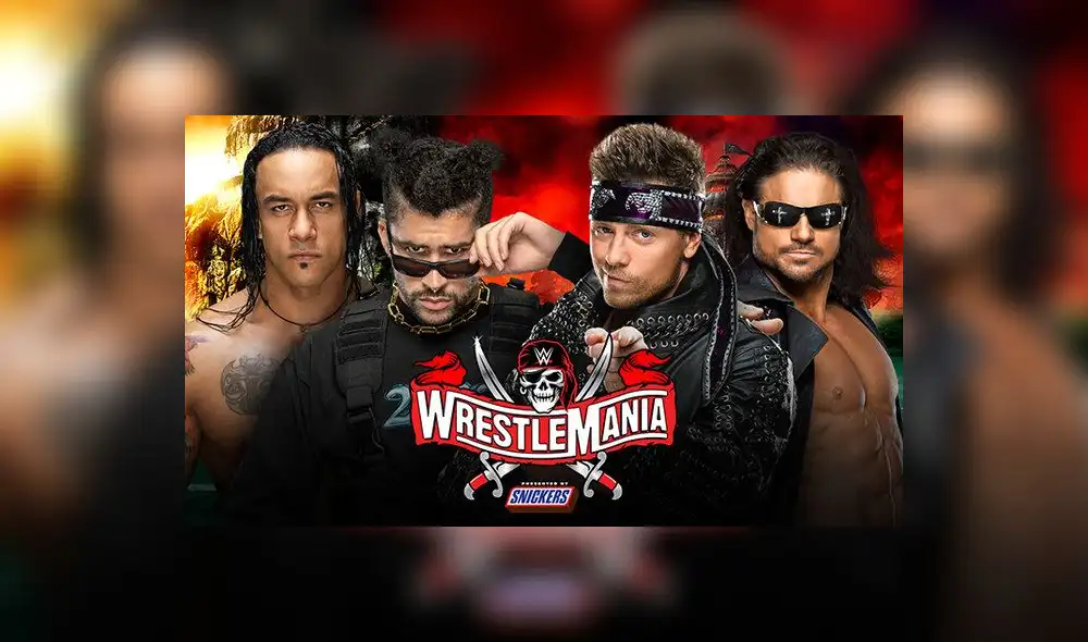 Bad Bunny y Damian Priest pelearán contra The Miz y John Morrison en WrestleMania 37. Foto: WWE