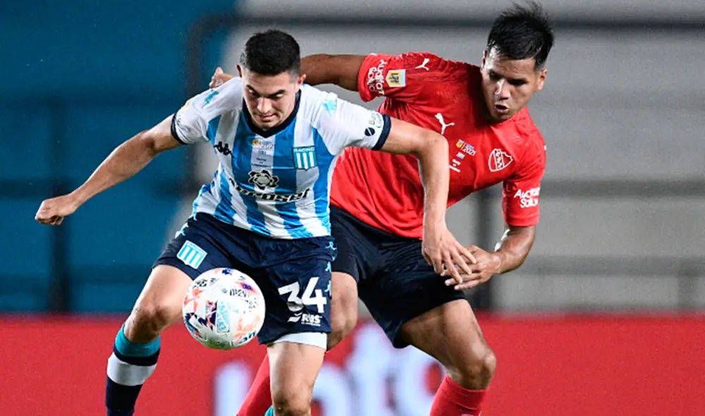 Racing e Independiente igualan por la Copa de la Liga Profesional. Foto: Independiente/Twitter.