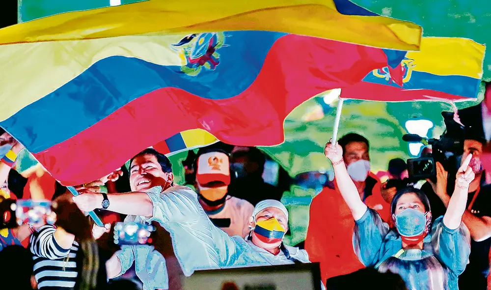 Favorito. Arauz tiene ligera ventaja, impulsada por Correa. Foto: EFE Favorito. Arauz tiene ligera ventaja, impulsada por Correa. Foto: EFE