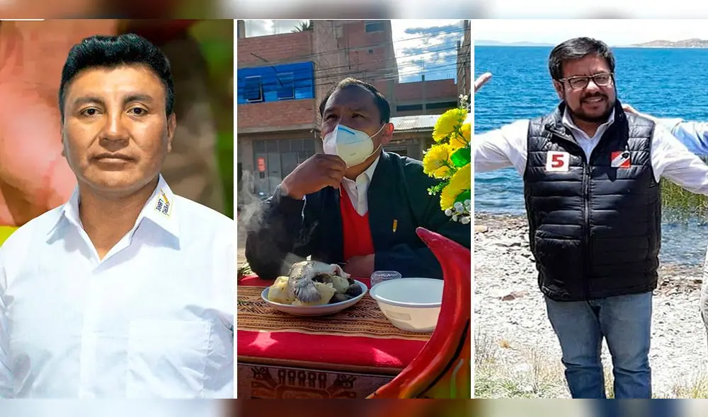 Óscar Zea y Flavio Cruz de Perú Libre, junto con Carlos Zeballos de Acción Popular serían tres de los cinco congresistas por Puno. Foto: composición La República