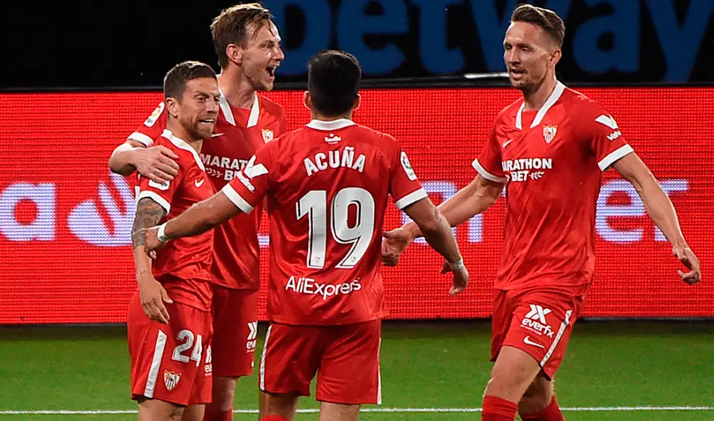Sevilla venció a domicilio 4-3 al Celta por la fecha 30 de LaLiga Santander. Foto: AFP