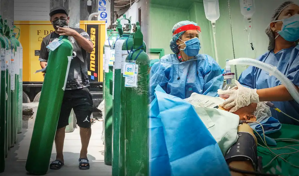 Historias de familias que pasaron el 11 de abril buscando cama UCI o haciendo cola en centros de recarga de oxígeno. Foto: Composición/LR