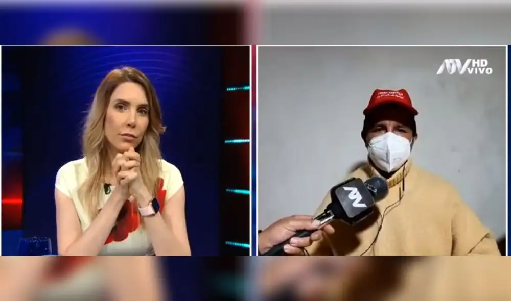 Pedro Castillo fue entrevistado por Juliana Oxenford. Foto: captura de ATV