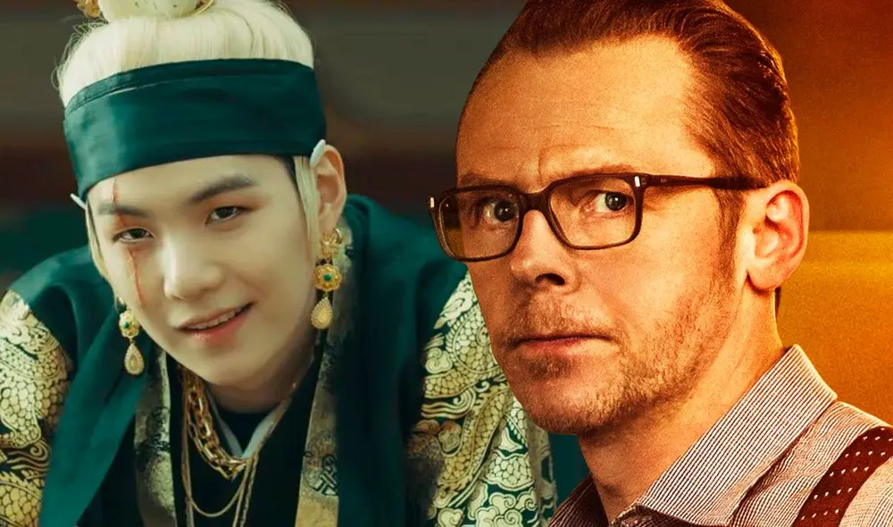 Simon Pegg se movió al ritmo del último mixtape de Agust D. Foto: composición LR