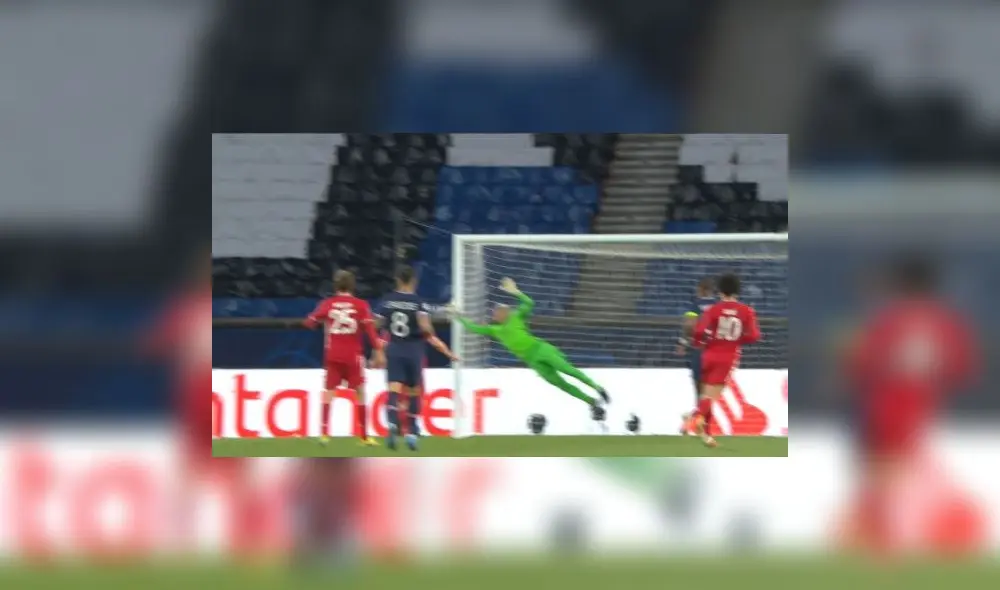 La atajada de Navas evitó el 2-0 del Bayern Múnich. Foto: Captura ESPN