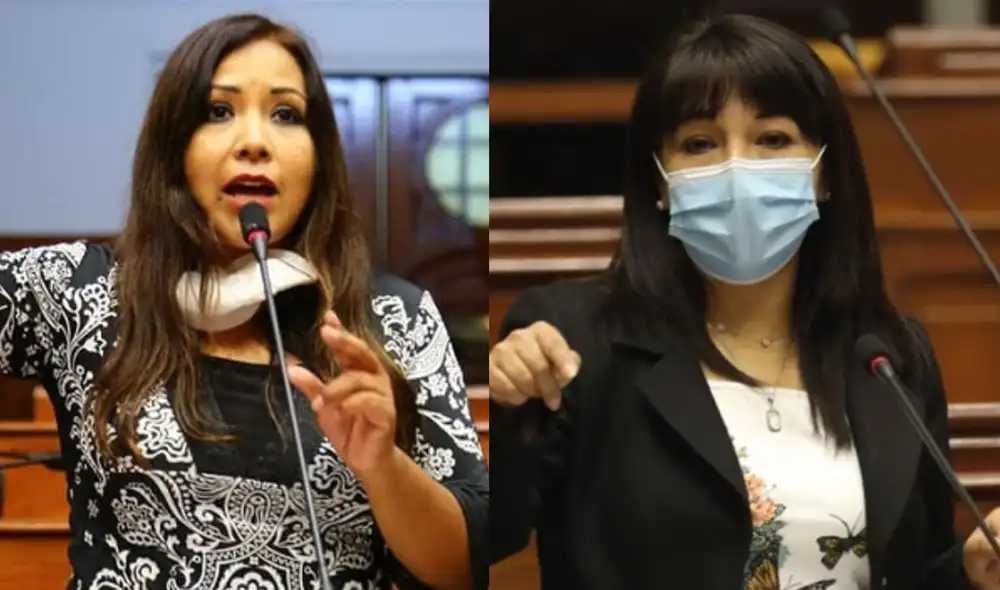 Cecilia García persistió en pedir la renuncia de Mirtha Vásquez durante sesión del Pleno este martes 13. Foto: composición/La República