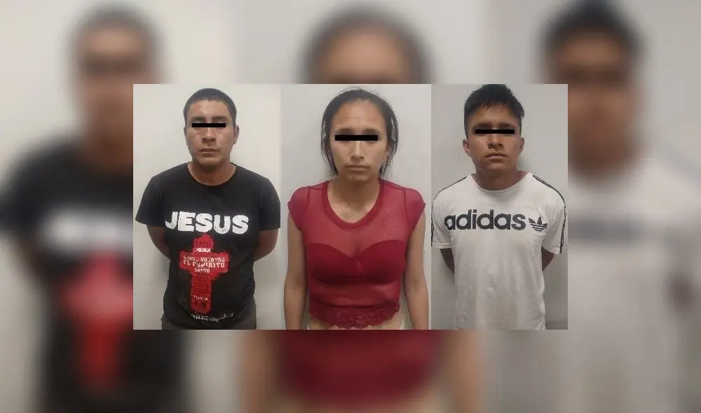 Fueron capturados cuando recogían un cupo extorsivo. Foto: PNP Fueron capturados cuando recogían un cupo extorsivo. Foto: PNP