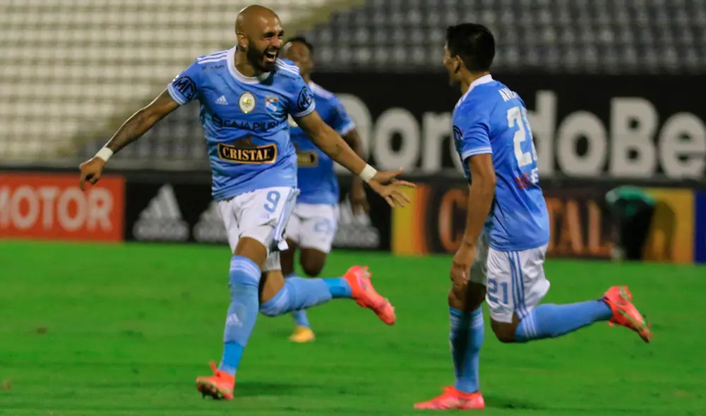 Marcos Riquelme marcó por primera vez con la camiseta de Sporting Cristal en la Liga 1 Betsson. Foto: Twitter
