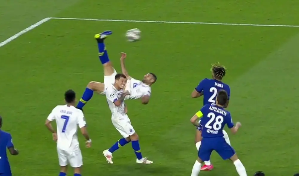 Taremi convirtió el mejor gol de la actual Champions League. foto: captura video ESPN.