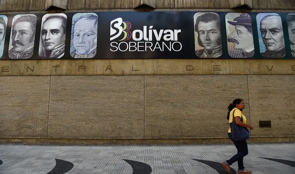 El BCV también informa el tipo de cambio en Venezuela. Foto: AFP