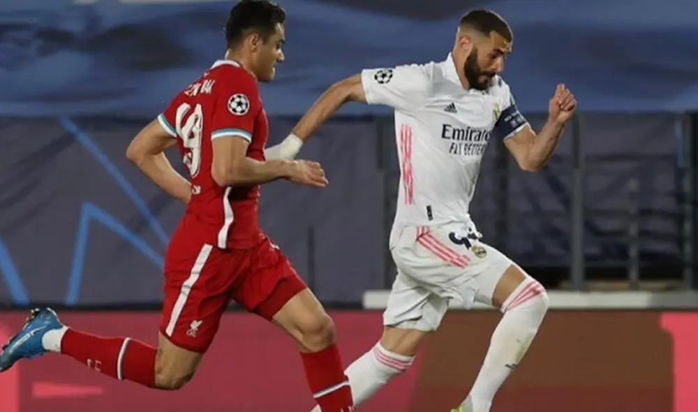 Real Madrid ganó 3-1 al Liverpool en la ida por los cuartos de final. Foto: EFE