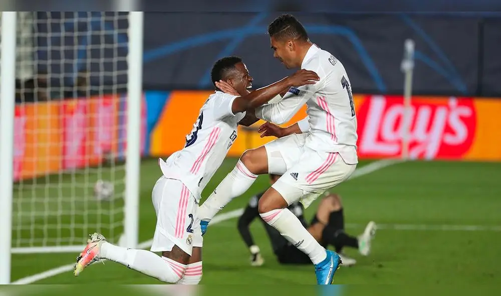 Vinicius Jr. y Benzema comandarán el ataque en el Real Madrid este miércoles. Foto: AFP