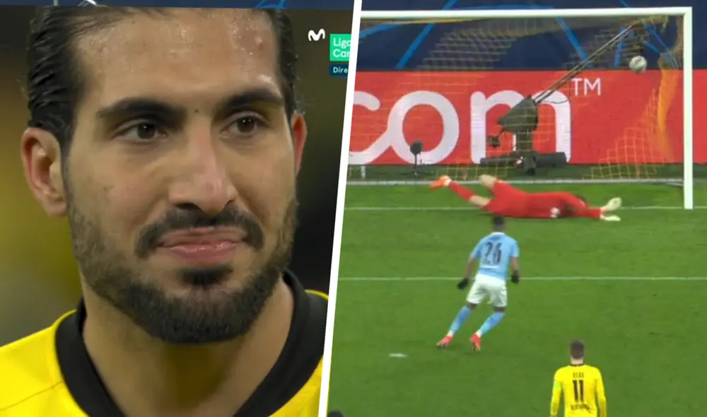 Mahrez marcó vía penal, tras mano de Emre Can en el área. Foto: Movistar Mahrez marcó vía penal, tras mano de Emre Can en el área. Foto: Movistar