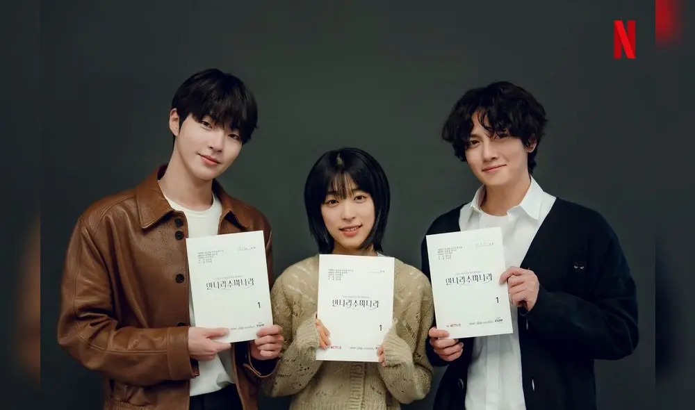 Los protagonistas de The sound of magic en primera lectura del guion del drama. Foto: Netflix KR/Twitter