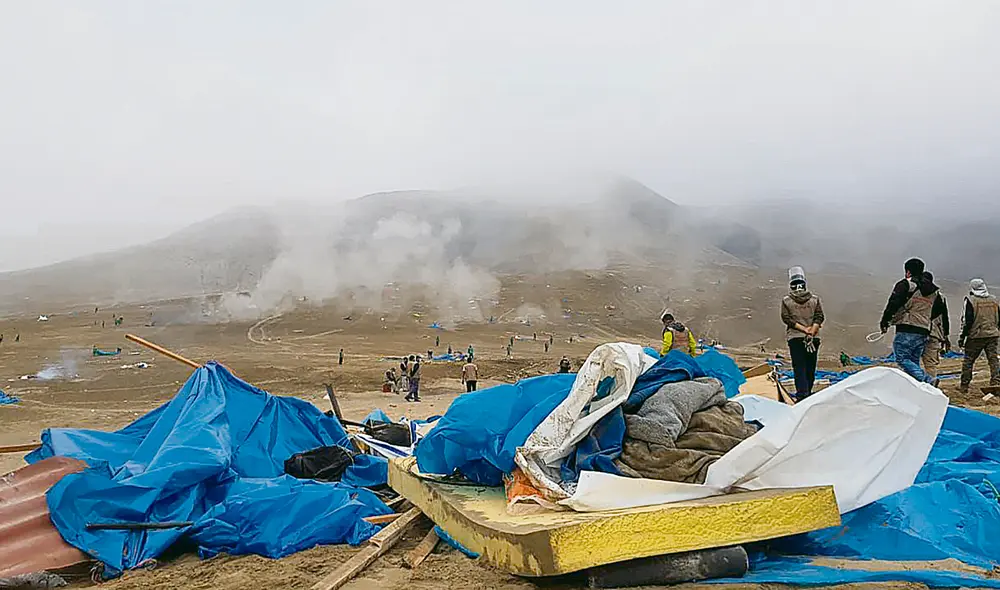 Fuerza. La zona intangible fue cercada por 2.200 agentes. Foto: URPI-GLR Fuerza. La zona intangible fue cercada por 2.200 agentes. Foto: URPI-GLR