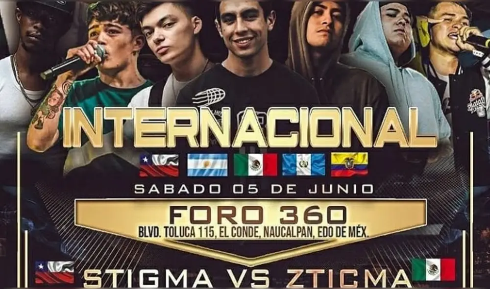 Un nuevo evento de freestyle internacional tendrá lugar en México el próximo 5 de junio. Foto: Liga Venom Un nuevo evento de freestyle internacional tendrá lugar en México el próximo 5 de junio. Foto: Liga Venom