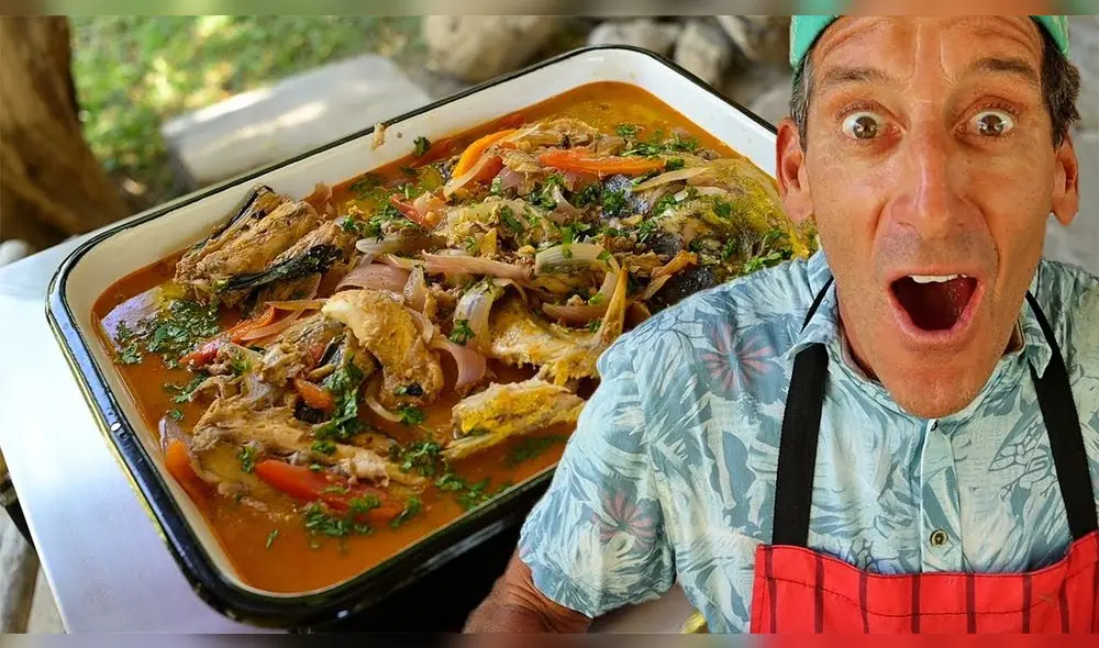 El youtuber alentó a sus seguidores a recrear el platillo y acompañarlo con yucas. Foto: captura de YouTube