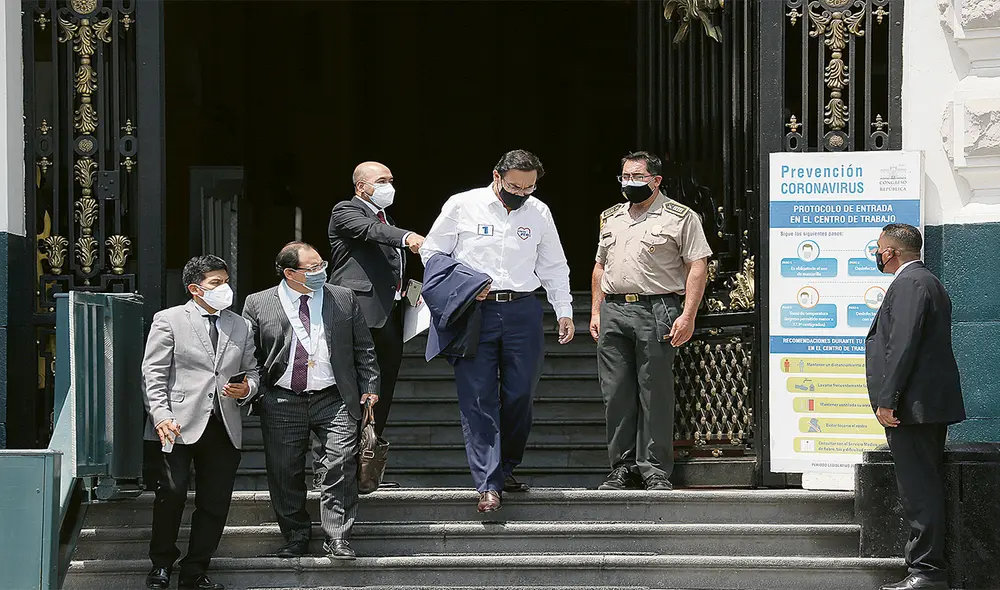 Al borde. Martín Vizcarra pidió al Poder Judicial preservar sus derechos. Foto: Antonio Melgarejo / La República