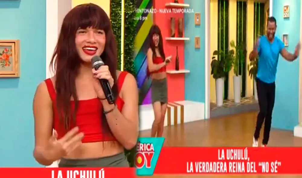 La Uchulú se presentó en el programa América hoy. Foto: captura América TV