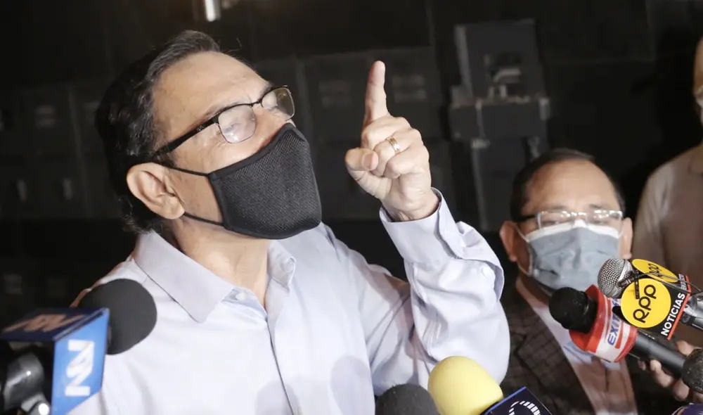 "La decisión no es ninguna sorpresa, ya conocemos el accionar del Congreso", dijo Vizcarra luego de su inhabilitación. Foto: John Reyes/La República