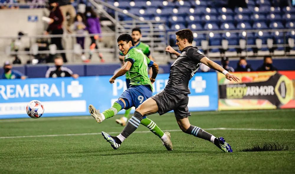 Raúl Ruidíaz convirtió sus primeros goles de la temporada 2021 en la MLS. Foto: Seattle Sounders/MLS Raúl Ruidíaz convirtió sus primeros goles de la temporada 2021 en la MLS. Foto: Seattle Sounders/MLS