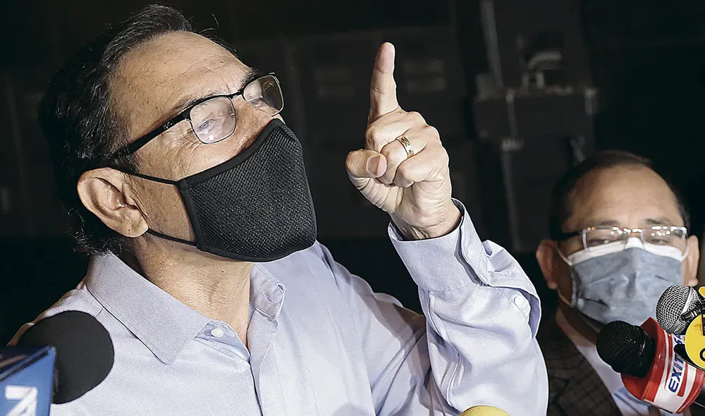 Vacuna. Con la inhabilitación del Congreso, el expresidente Martín Vizcarra podría no ocupar la curul que ganó como el congresista más votado de Lima por el partido Somos Perú. Foto: John Reyes/La República