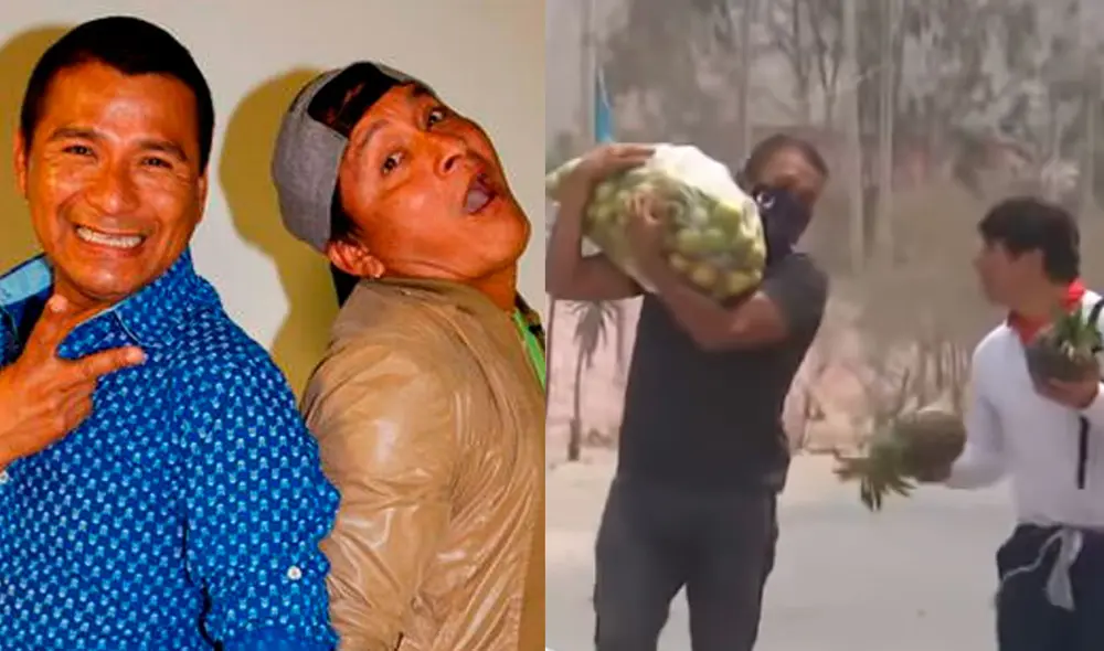 'Jhonny Carpincho' y el cómico ‘Charlie’ se levantan a las cuatro de la mañana para ofrecer sus productos en mercados de Villa María del Triunfo y Lurín. Foto: 'Jhonny Carpincho' Facebook