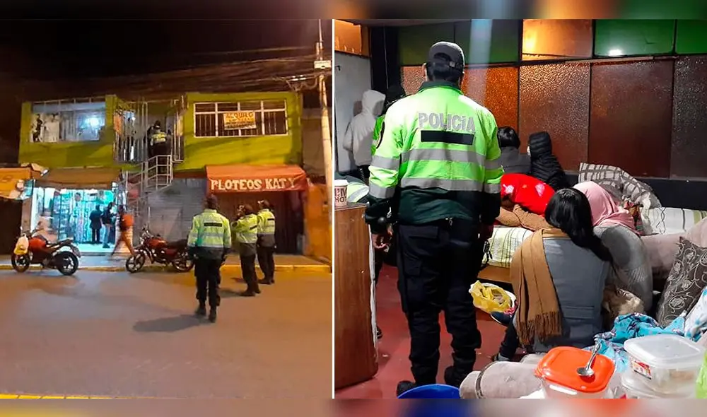 En el interior del encontraron a ocho mujeres y 7 varones. Foto: difusión PNP En el interior del encontraron a ocho mujeres y 7 varones. Foto: difusión PNP