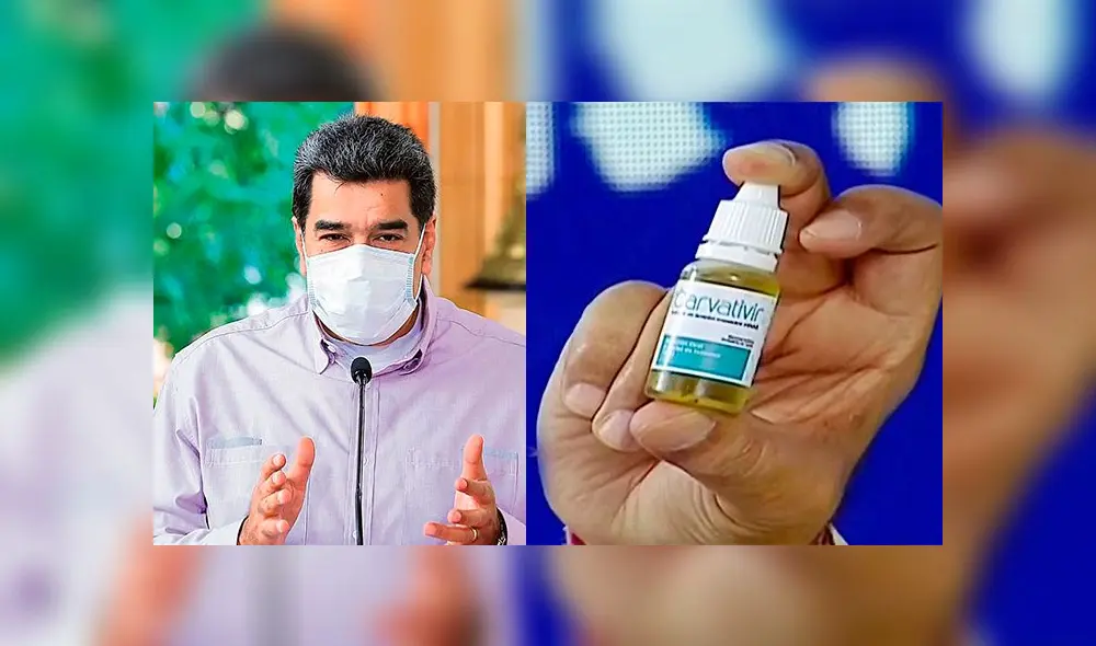 Facebook retiró un video en el que Maduro defiende estas “gotas milagrosas” contra el coronavirus. Foto: AFP