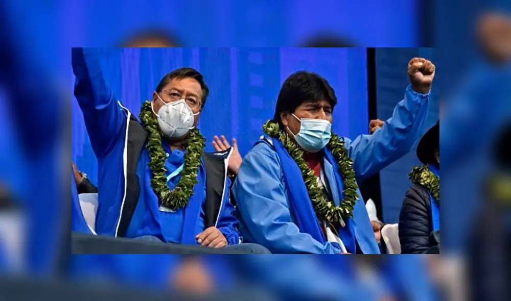 Ambos líderes responsabilizaron a la expresidenta interina Jeanine Áñez de la crisis sanitaria que atraviesa el país. Foto: AFP