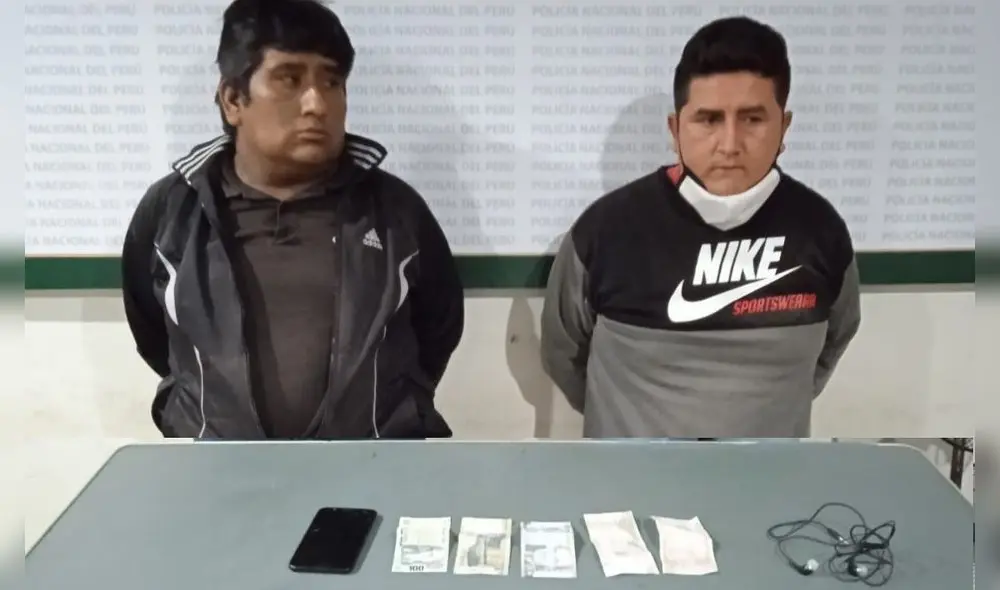 Fueron detenidos en el parque El Triunfo del distrito de La Esperanza. Foto: PNP