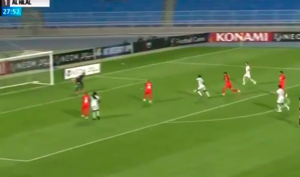 André Carrillo anotó con el Al Hilal por la Champions League de Asia. Foto: captura Twitter