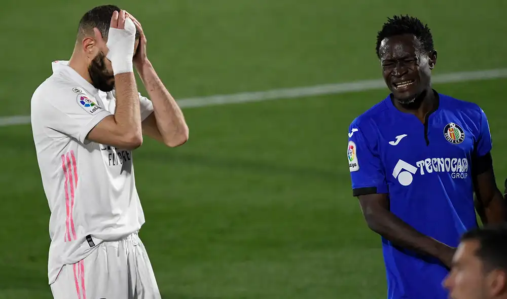 Real Madrid no pudo de visita con Getafe en la fecha 33 de LaLiga Santander. Foto: AFP